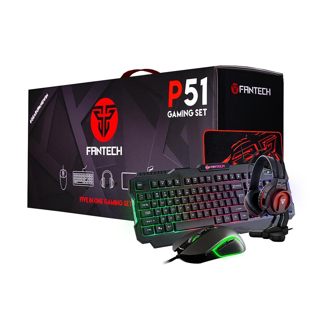 61vlvvPIztS Keyboard COMBO FANTECH P51 Gaming - الصورة 1