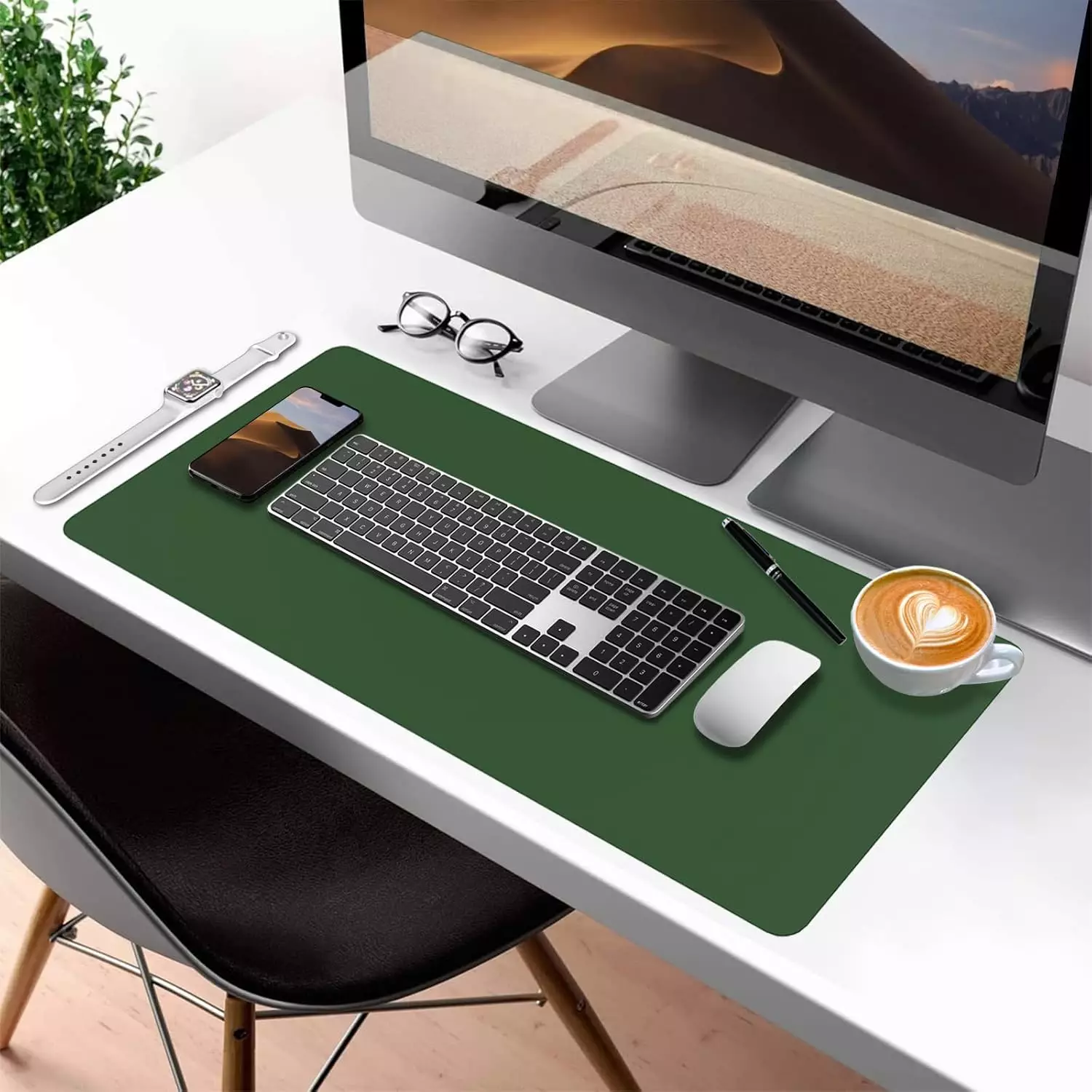 Leather-GreenGrey-Dual-Side-Gaming-Mouse-Pad-Extended-Size-90-x-40-CM-7 MOUSE PAD Leather B-Y Dual 40*90 - الصورة 1