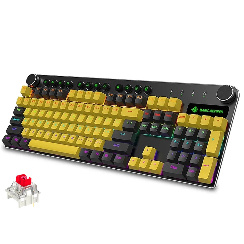 MAGIC-REFINER-MK13-Gaming-Mechanical-Keyboard-Red-Switch-1 Keyboard MAGIC MK13 Mechanical HM - الصورة 1