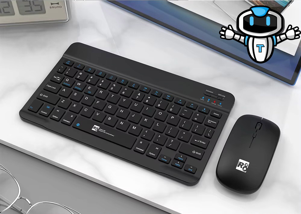 R8-1932-Ultra-Slim-Bluetooth-Combo-1 Mouse - Keyboard W BT 1932 - الصورة 1