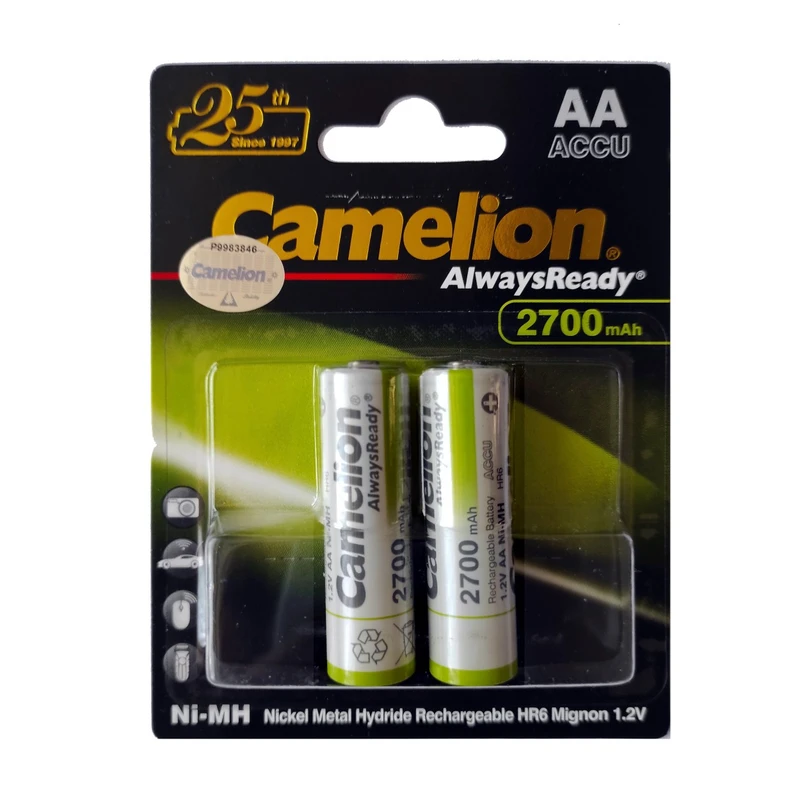 847f581a022beeca1b3e024d4657571484da589e_1683285716 Battery CAMELION Recharger AA 2700mAh GL - الصورة 1