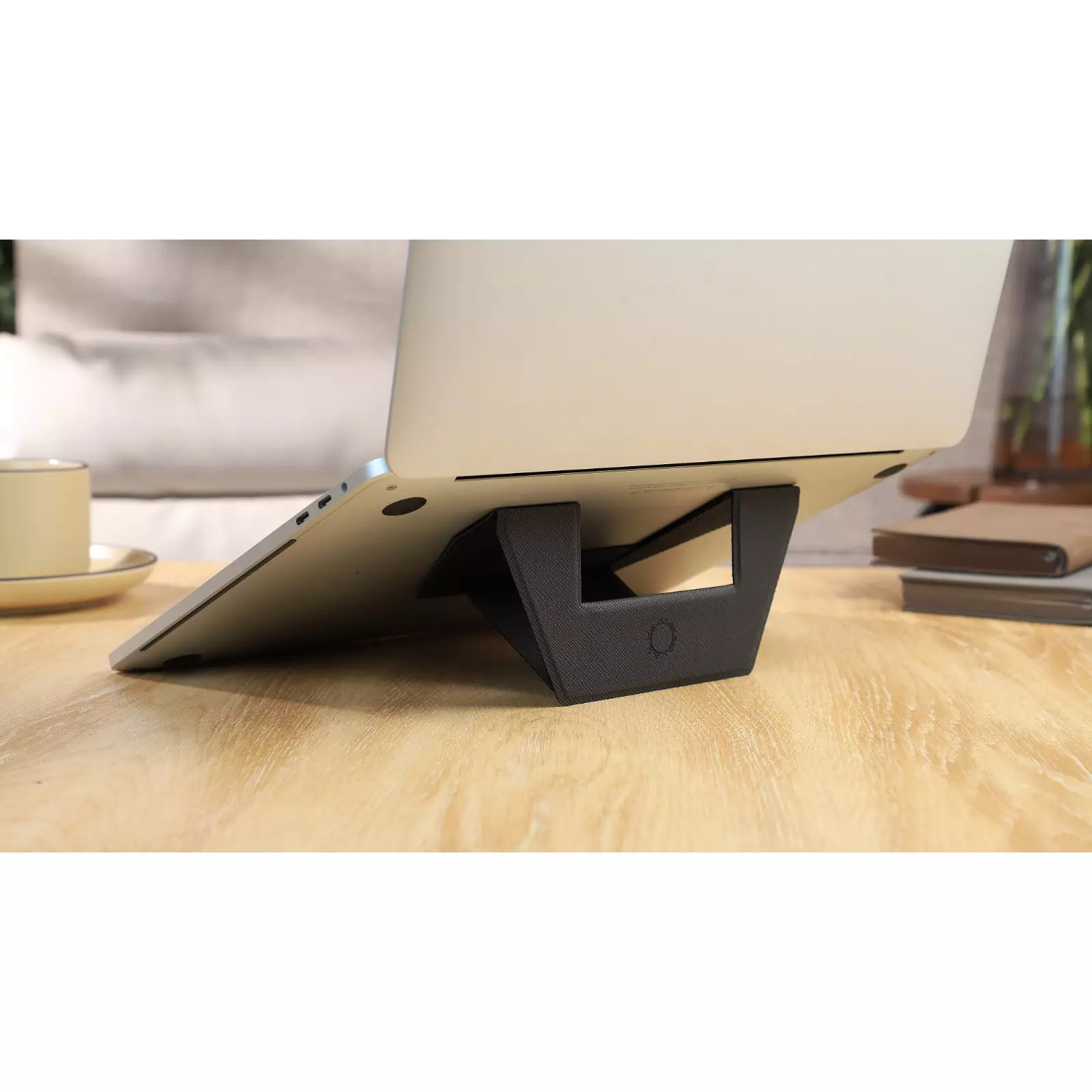 Leather-Foldable-laptop-Tablet-Stand-with-Magnatic-Black-12 Stand Leather Foldable laptop Magnatic HM - الصورة 1